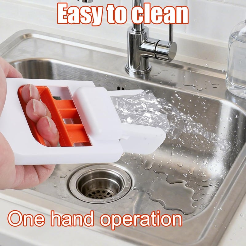 Juome Mini Foldable Desktop Mop - Portable Self-Squeeze Sponge Cleaning Tool, Wet and Dry Use Cleaning System, Mini Mop for Kitchen Counter, Bathroom, Glass (3 Sponge Head + 2 Squeeze Handle) - Image 4